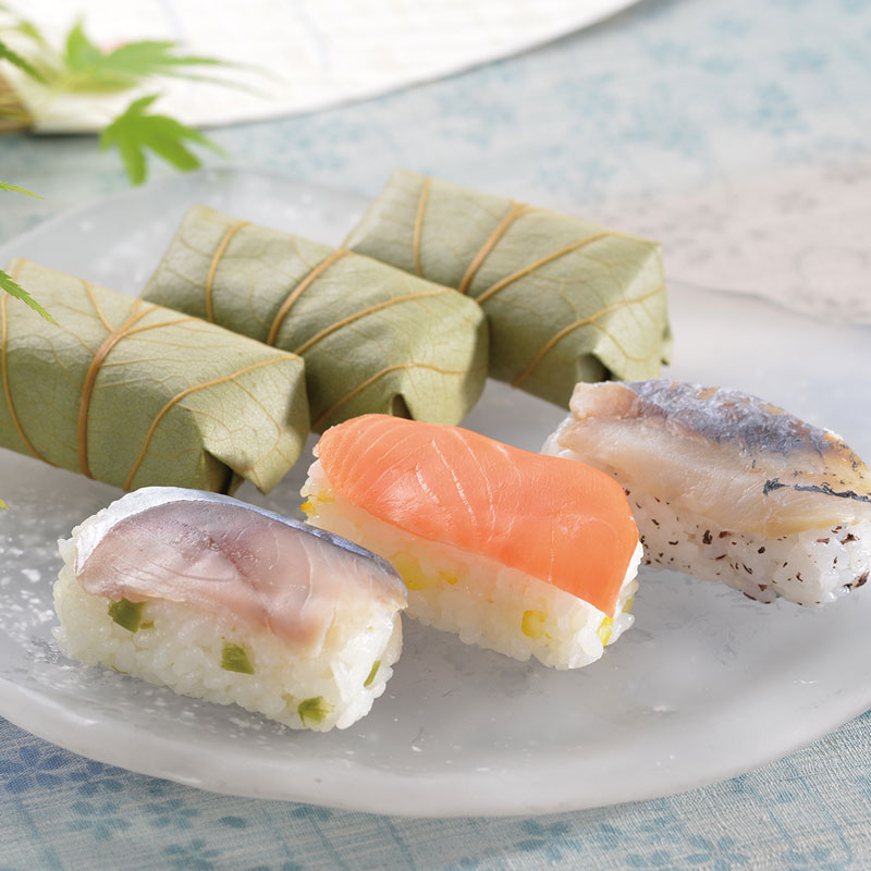 夏の柿の葉寿司と夏味合わせ