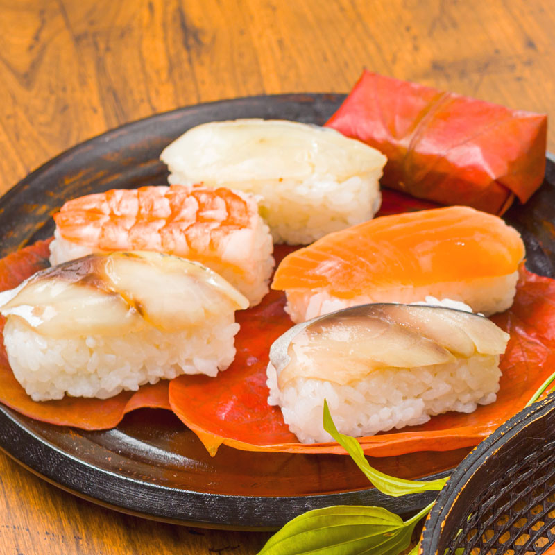 紅葉柿の葉すし5種15個入