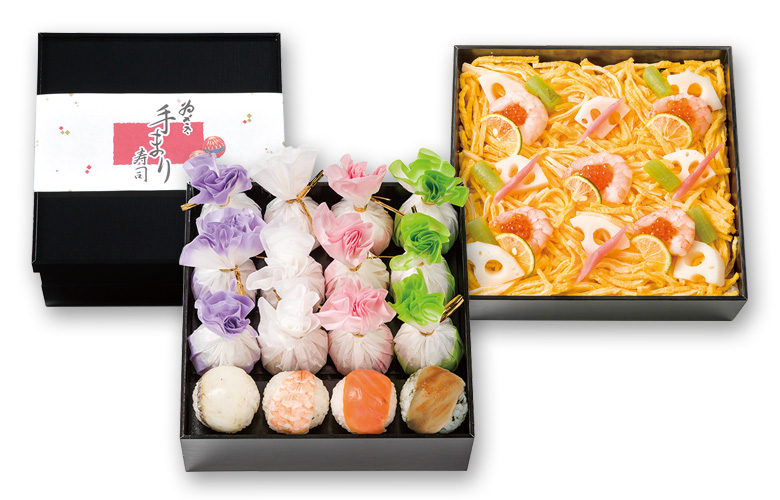 手まり寿司・ちらし寿司二段箱画像