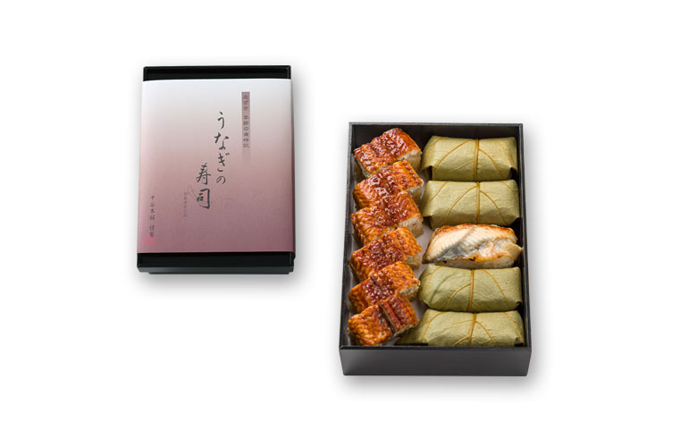 うなぎの柿の葉寿司と押鮨詰合せ_箱画像